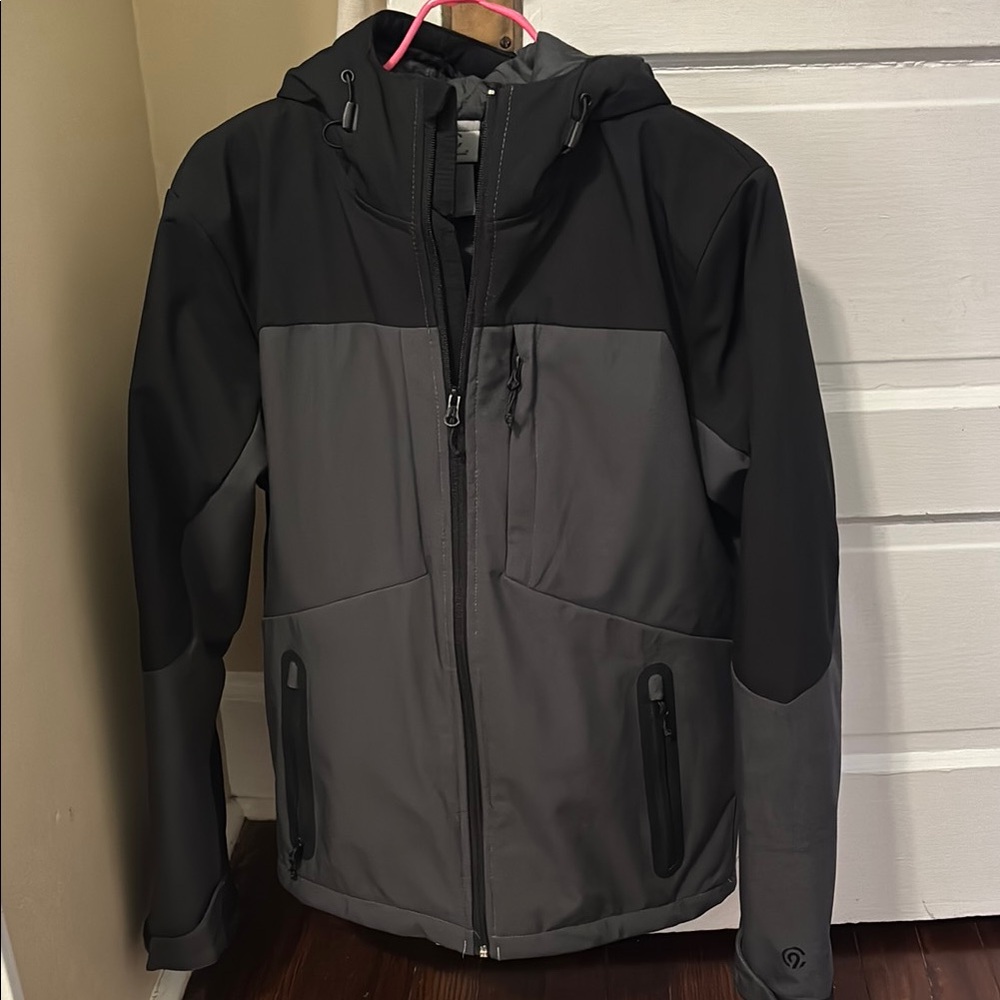 Black and Gray Hooded Jacket